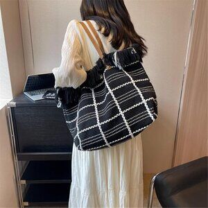 New Geometric Multicolor Large Tote Bag Casual